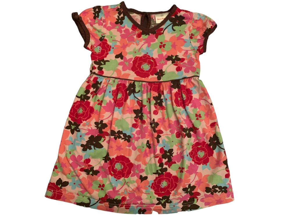 Hanna Anderson Floral Cap Sleeve Dress. Size 100/4. *See Description*.